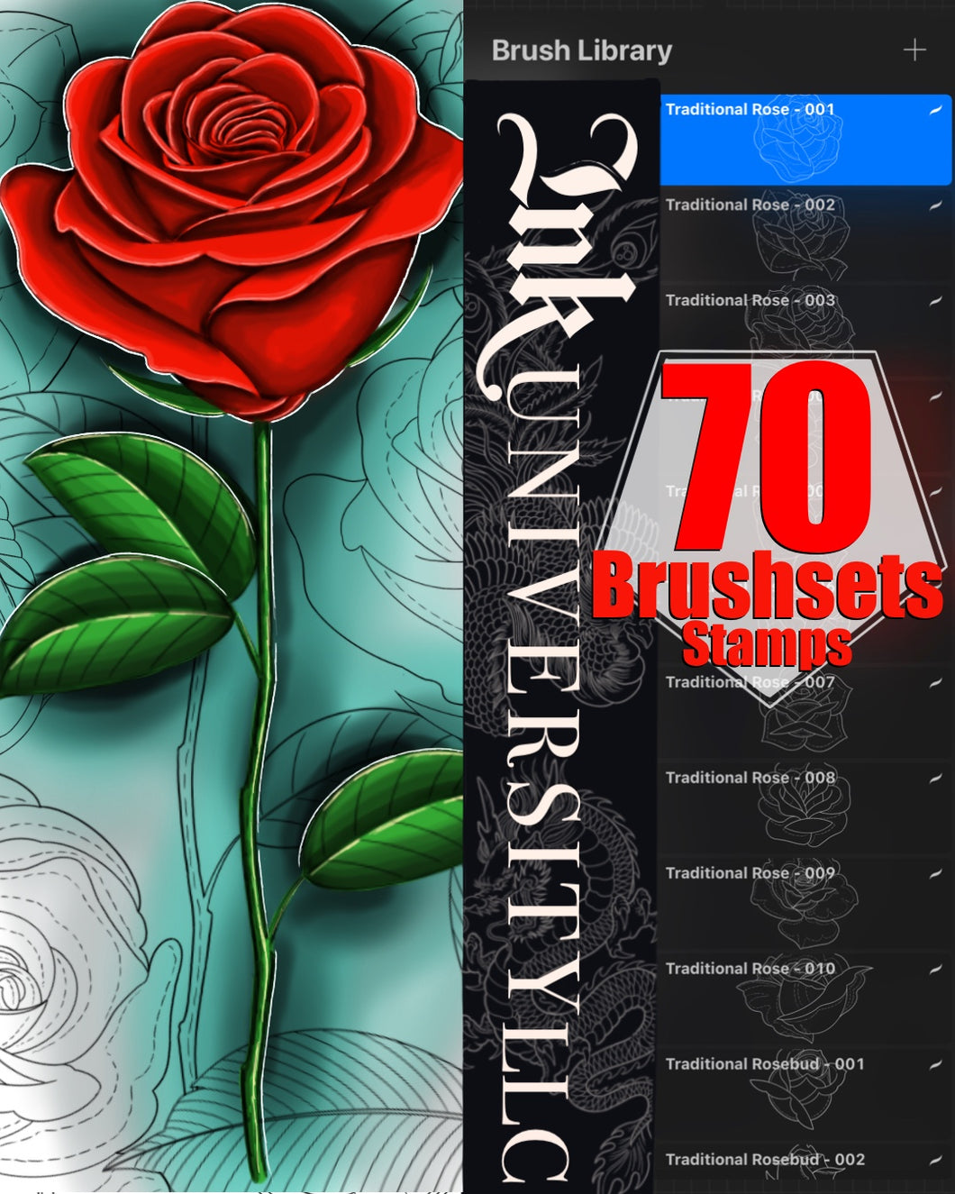 Roses 101(Tattoo BrushSet)